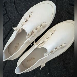 Melissa Off-White Casual slip-on Sneakers 100% plastic - EUC - JPN 23/ US Size 6